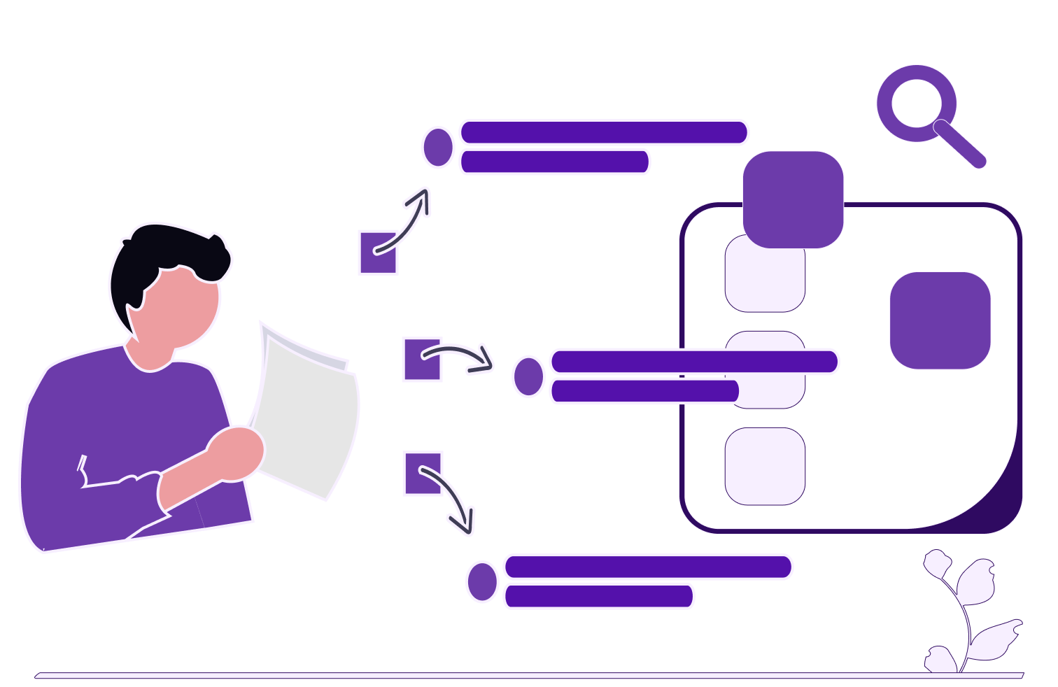 Person reading in a library (or similar location) full of books